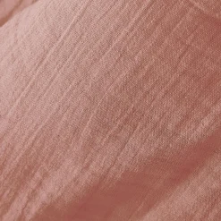 EMINZA Drap housse gaze de coton (140 x 190 cm) Gaïa Rose Pêche Clearance