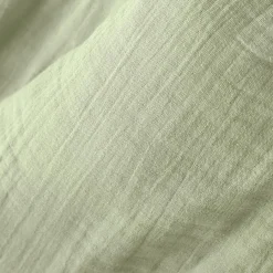 EMINZA Drap housse gaze de coton (200 x 200 cm) Gaïa Vert tilleul