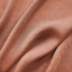 EMINZA Drap housse lyocell Tencel™ lavé (90 x 190 cm) Olivia Terracotta Sale
