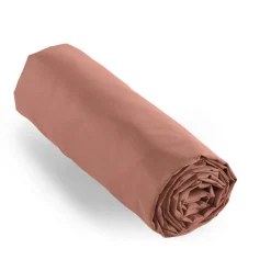 EMINZA Drap housse percale de coton (90 x 200 cm) Cali Bois de rose Rose clair Sale