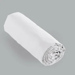EMINZA Drap housse percale de coton (200 x 200 cm) Cali Blanc Best