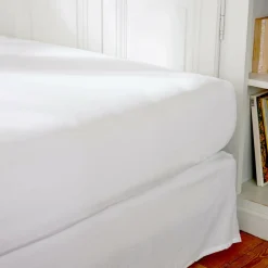 EMINZA Drap housse percale de coton (90 x 190 cm) Cali Blanc Best