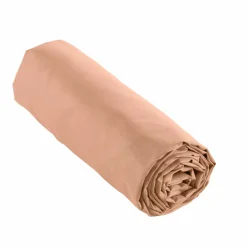 EMINZA Drap housse percale de coton (160 x 200 cm) Cali Rose Pêche Sale
