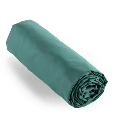 EMINZA Drap housse percale de coton (200 x 200 cm) Cali Bleu canard Online