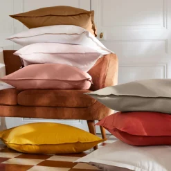 EMINZA Drap housse percale de coton (90 x 200 cm) Cali Taupe Hot
