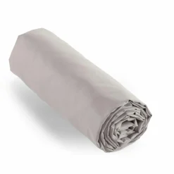 EMINZA Drap housse percale de coton (140 x 200 cm) Cali Gris clair Outlet