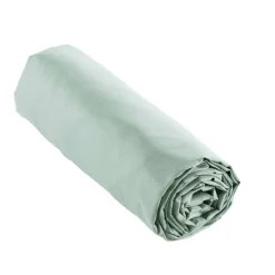 EMINZA Drap housse percale de coton (90 x 200 cm) Cali Vert Eucalyptus Sale