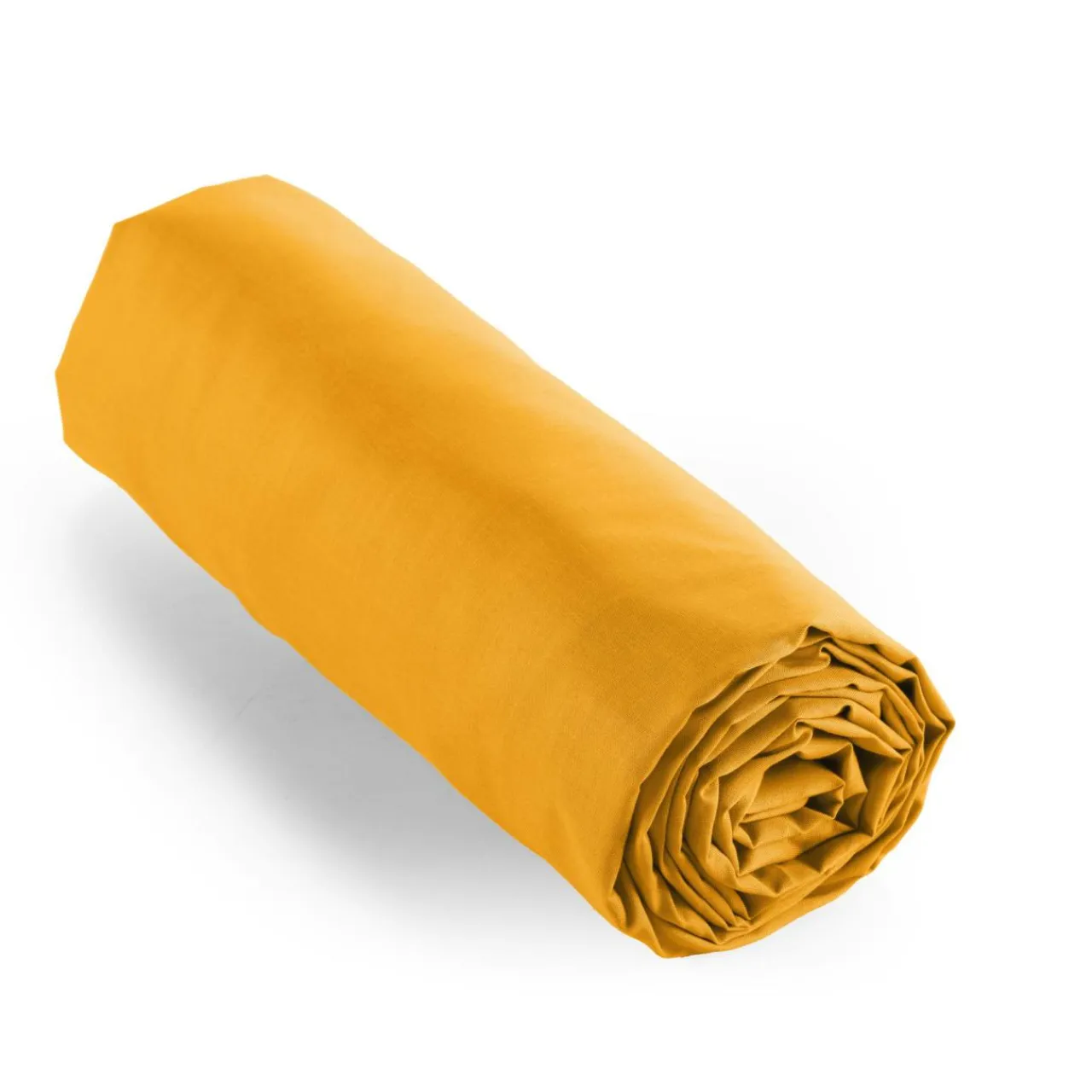 EMINZA Drap housse percale de coton (140 x 200 cm) Cali Jaune moutarde Outlet