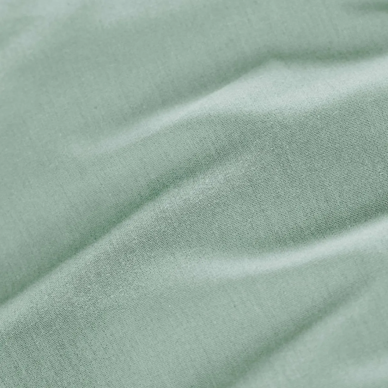 EMINZA Drap housse percale de coton (200 x 200 cm) Cali Vert Eucalyptus Sale