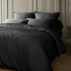 EMINZA Drap housse satin de bambou (90 x 190 cm) Sienna Noir Discount