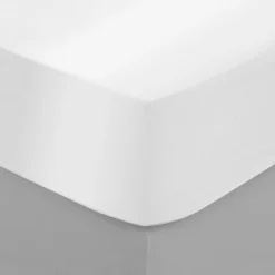 ATMOSPHERA Drap housse satin de coton (140 x 190 cm) Lydia Blanc Discount