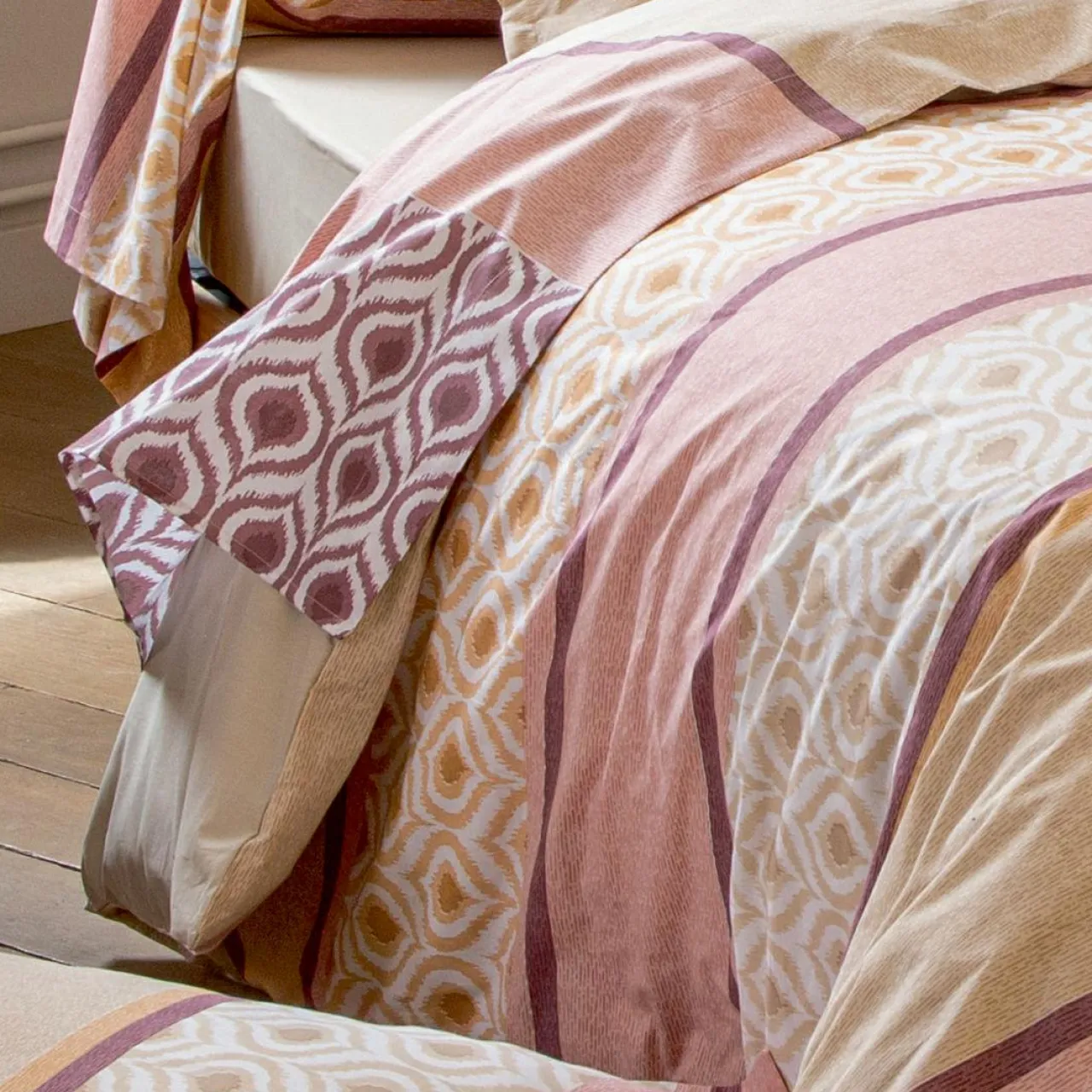 TRADI LINGE Drap plat coton (240 x 310 cm) Inouk Rose Clearance