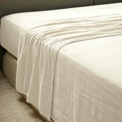 EMINZA Drap plat gaze de coton (240 x 300 cm) Gaïa pampa Beige New