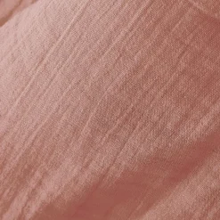 EMINZA Drap plat gaze de coton (270 x 300 cm) Gaïa Rose Pêche Hot