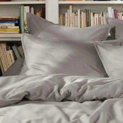 EMINZA Drap plat percale de coton (240 x 300 cm) Cali Gris clair Online