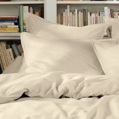 EMINZA Drap plat percale de coton (240 x 300 cm) Cali Beige Clearance