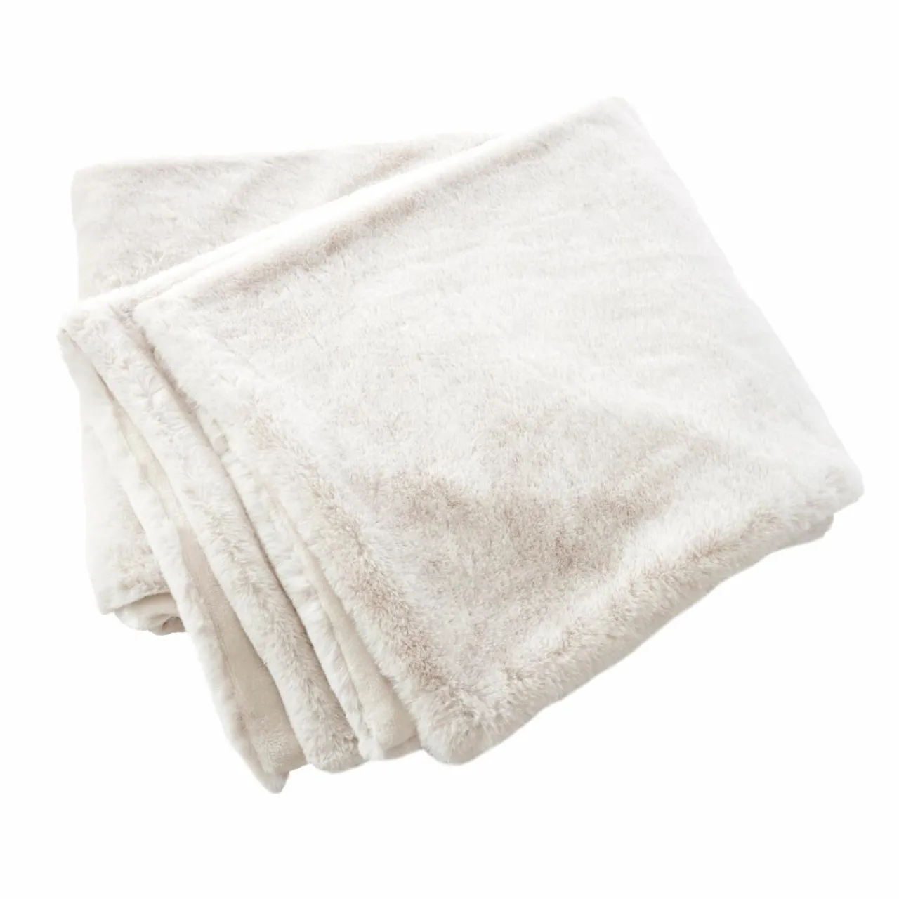 EMINZA Édredon fausse fourrure (90 x 220 cm) Finn Blanc Outlet