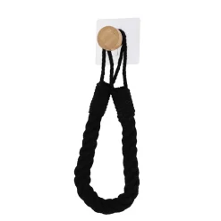 TENDANCE Dérouleur de papier - porte serviette adhésif Easy Chic Corde Noir Best