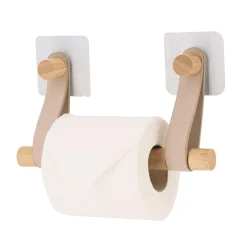 TENDANCE Dérouleur de papier toilette adhésif easy Chic simili cuir Beige Sale