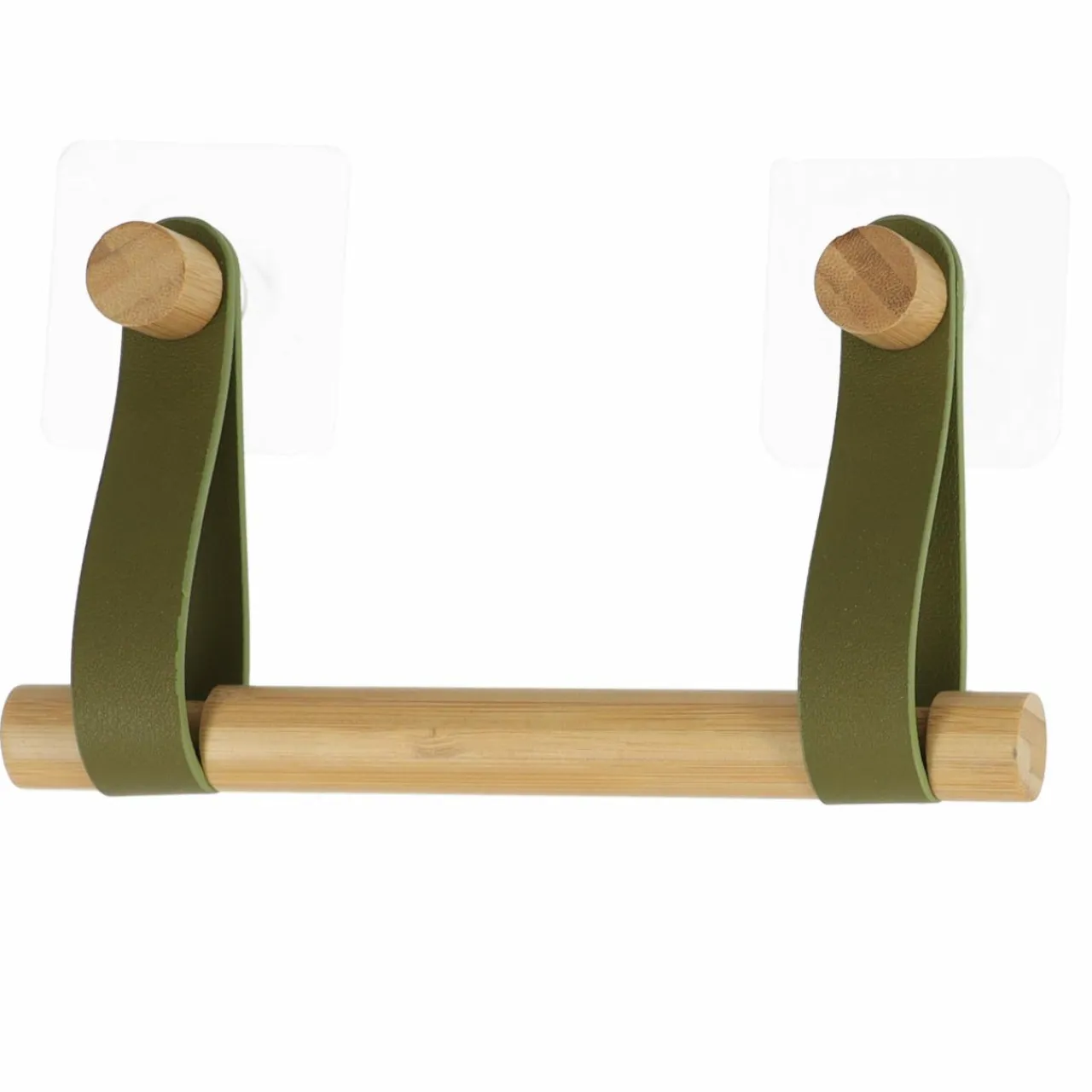 TENDANCE Dérouleur de papier toilette adhésif easy Chic simili cuir Kaki Vert kaki Clearance