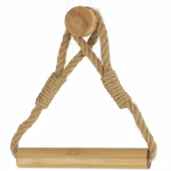 TENDANCE Dérouleur de papier toilette adhésif bambou et corde Easy Chic Naturel New