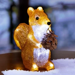 Feeric Lights & Christmas Ecureuil lumineux 20 LED (H20 cm) Tad Blanc froid Blanc chaud Clearance