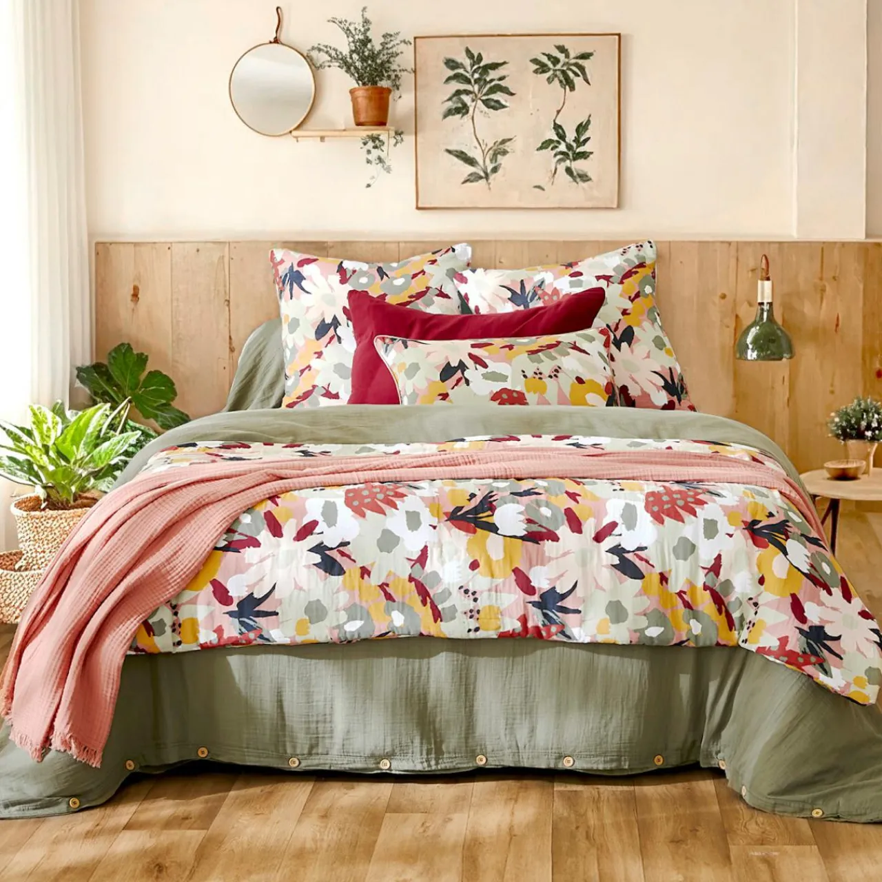 EMINZA Edredon gaze de coton (90 x 200 cm) Azel Multicolore