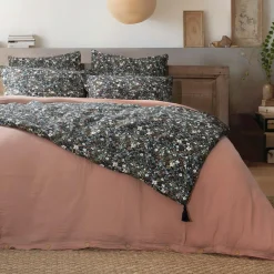EMINZA Edredon gaze de coton (90 x 200 cm) Constance Bleu nuit Sale