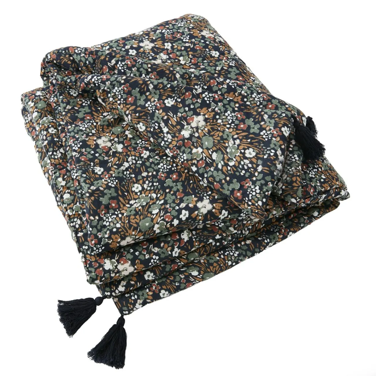 EMINZA Edredon gaze de coton (90 x 200 cm) Constance Bleu nuit Sale