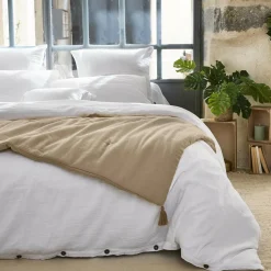 EMINZA Edredon gaze de coton (90 x 200 cm) Gaïa Ficelle Best