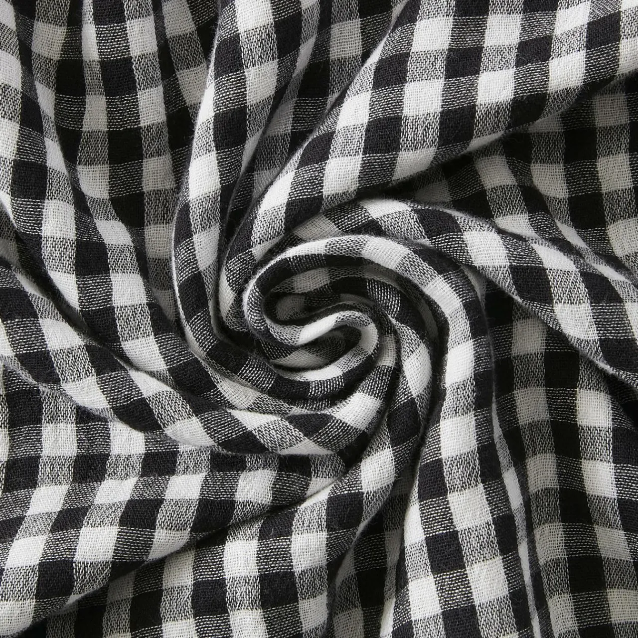 EMINZA Edredon gaze de coton (90 x 200 cm) Gaïa vichy Noir Outlet