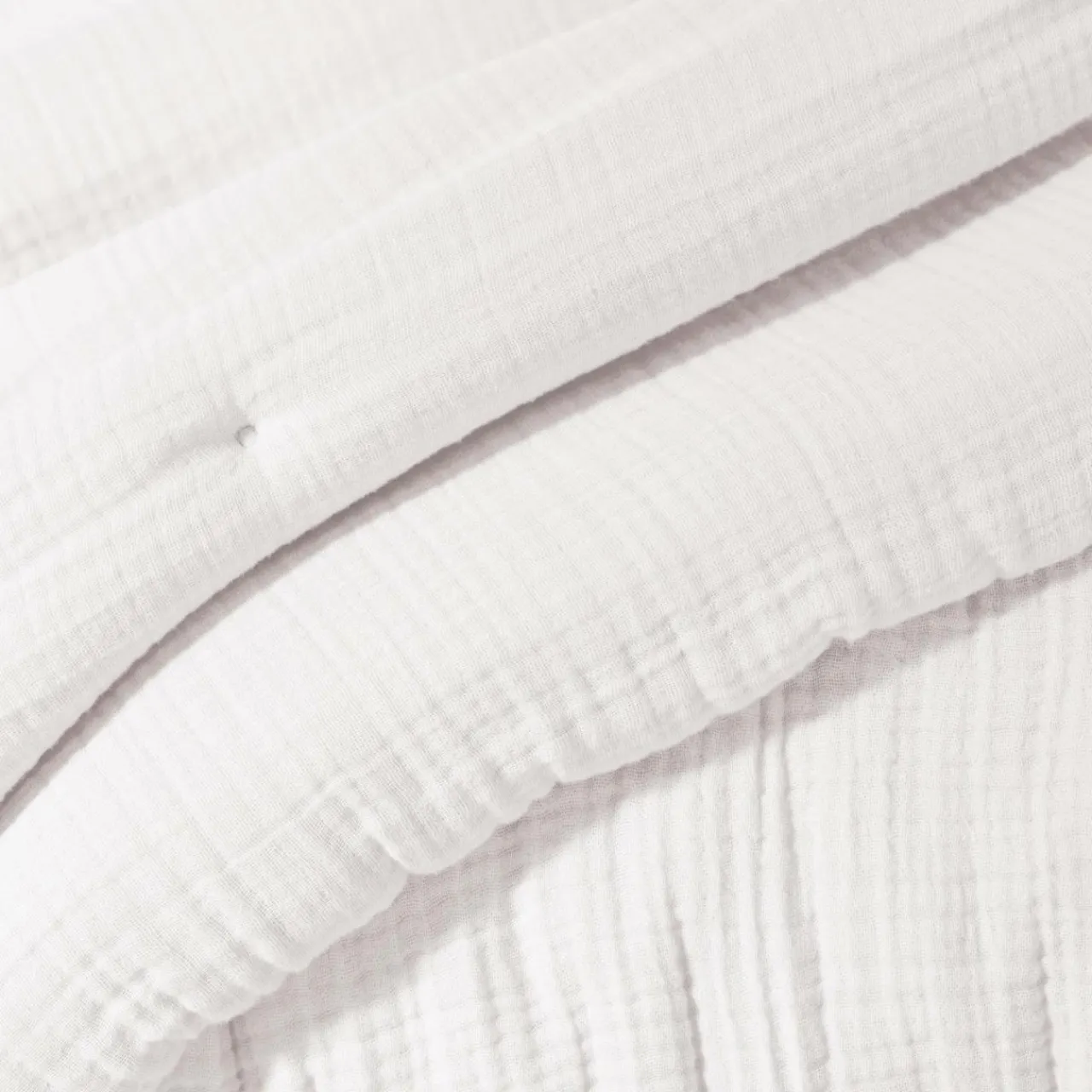 EMINZA Edredon quadruple gaze de coton (90 x 220 cm) Victoria x Gaïa chantilly Blanc