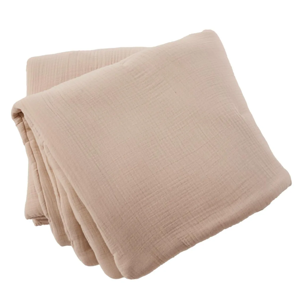 EMINZA Edredon quadruple gaze de coton (90 x 220 cm) Victoria x Gaïa Ficelle Sale