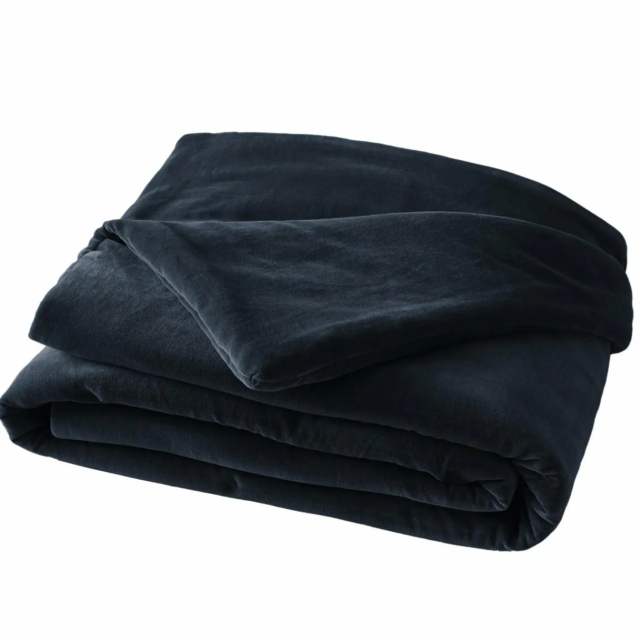 EMINZA Edredon velours de coton (90 x 200 cm) Victor Bleu nuit Sale
