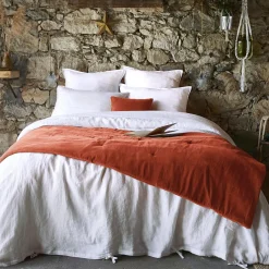 EMINZA Edredon velours de coton (90 x 200 cm) Victor Terracotta Clearance