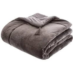 ATMOSPHERA Edredon velours (80 x 180 cm) Slow Gris Online