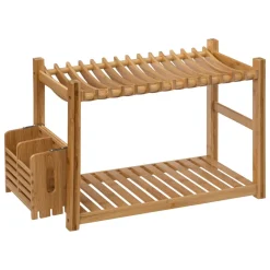 5 Five Simply Smart Egouttoir en bambou 2 niveaux (53 x 24 cm) Siao Naturel Bois