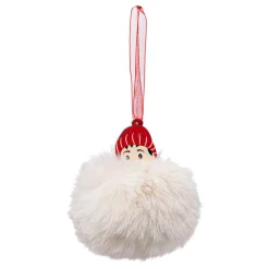 Feeric Lights & Christmas Enfant Pompon de Noël à suspendre (H9 cm) Blanc Discount