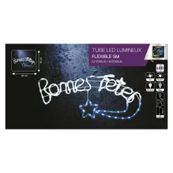 Feeric Lights & Christmas Enseigne lumineuse "Bonnes fêtes" 90 LED (90 x H41 cm) Bleu Blanc froid Discount