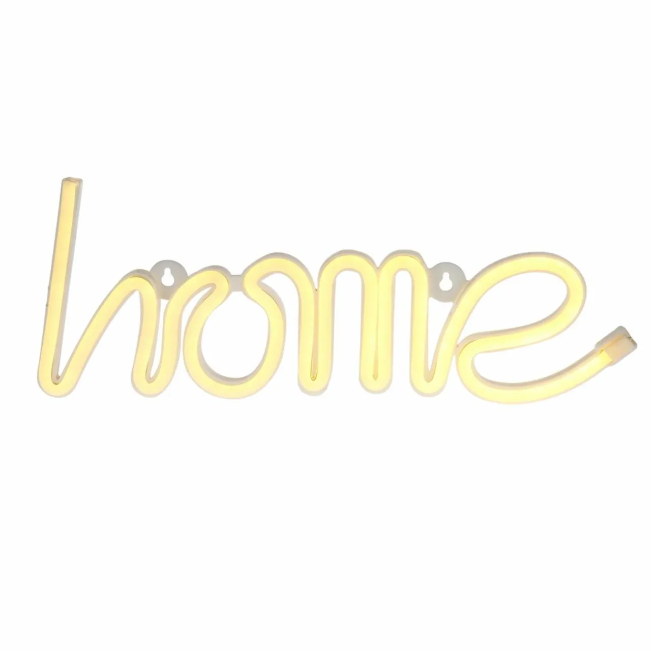 OSTARIA Enseigne lumineuse néon à piles (H13 cm) Home Blanc Best