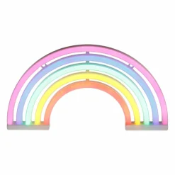OSTARIA Enseigne lumineuse néon à piles (H16 cm) Arc en Ciel Multicolore Hot