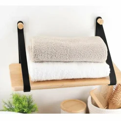 TENDANCE Etagère adhésive bambou (40 x H20 cm) Easy Chic Noir Clearance