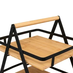 5 Five Simply Smart Etagère cuisine transportable en bois 2 niveaux avec anse (H29 cm) Ordera Noir Discount