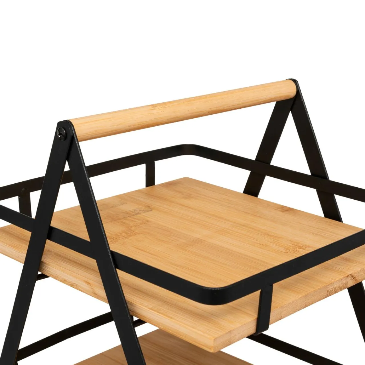 5 Five Simply Smart Etagère cuisine transportable en bois 2 niveaux avec anse (H29 cm) Ordera Noir Discount