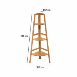 ATMOSPHERA Etagère d'angle bambou (H103 cm) Siao Naturel