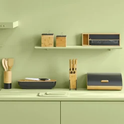 5 Five Simply Smart Etagère dérouleurs et compartiment (39 x 13 cm) Bambou Noir Best