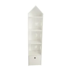 EMINZA Etagère enfant bois 4 niveaux (H154 cm) Stars Blanc Best