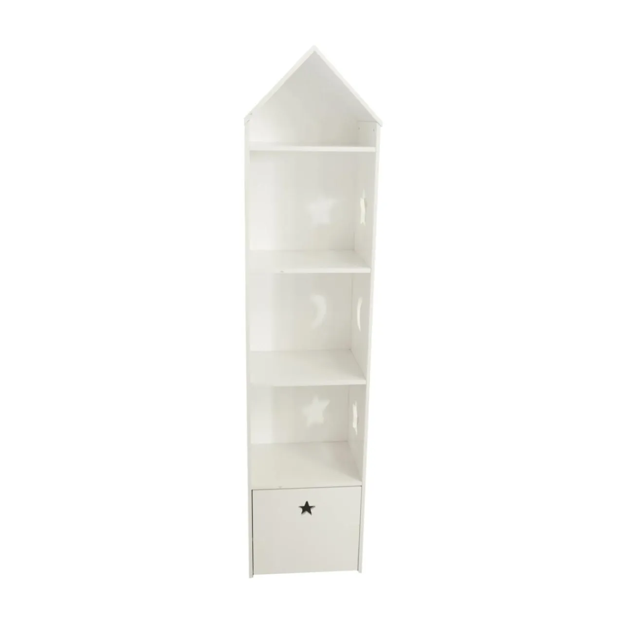 EMINZA Etagère enfant bois 4 niveaux (H154 cm) Stars Blanc Best