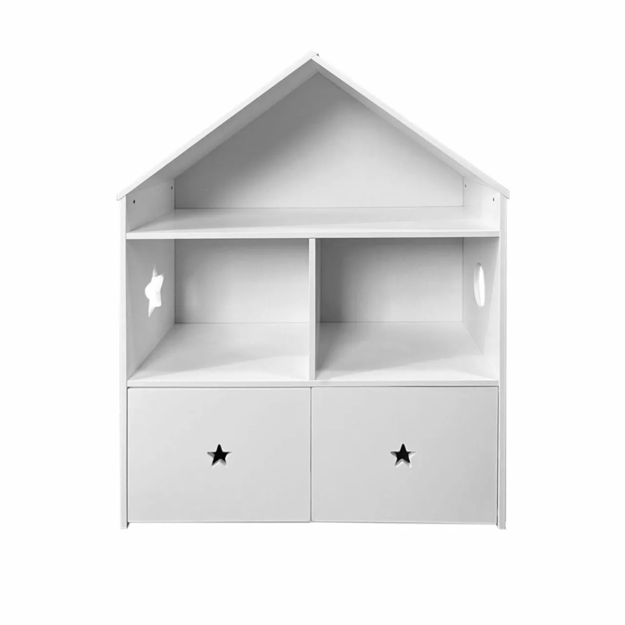 EMINZA Etagère enfant bois 3 niveaux (H97 cm) Stars Blanc Outlet