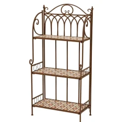 EMINZA Etagère à fleurs d'extérieur pliable en mosaïque (H118 cm) Madrid Marron Hot